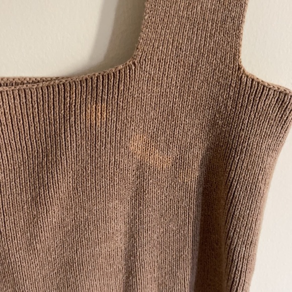 Les basics brown straight knit crop - Picture 4 of 7